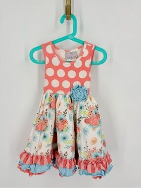 Serendipity Clothing Co. Floral Polka Dot Dress Size 5